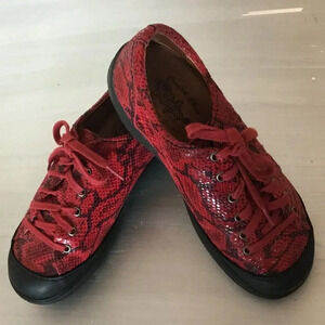 Portofino Comfort Shoes Womens  Pattern Leather Sneakers Red SZ 38 EUR
